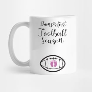 'Bump's First Football Season' Funny Pregnant Gift Mug